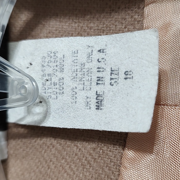 Tan 100% Wool F. Shay Blazer made in USA sz 18 - Picture 5 of 6